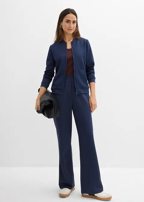 Sweatvest van scuba met ritssluiting, bonprix