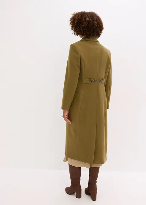 Lange jas in wollen look, bonprix