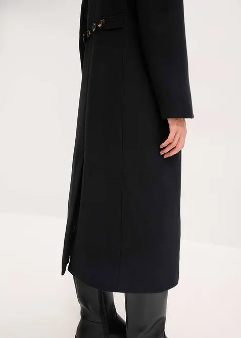 Lange jas in wollen look, bonprix