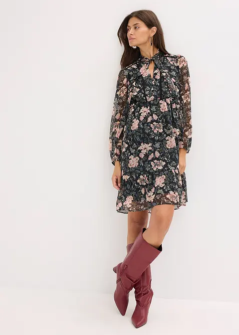 Jurk van chiffon, bonprix