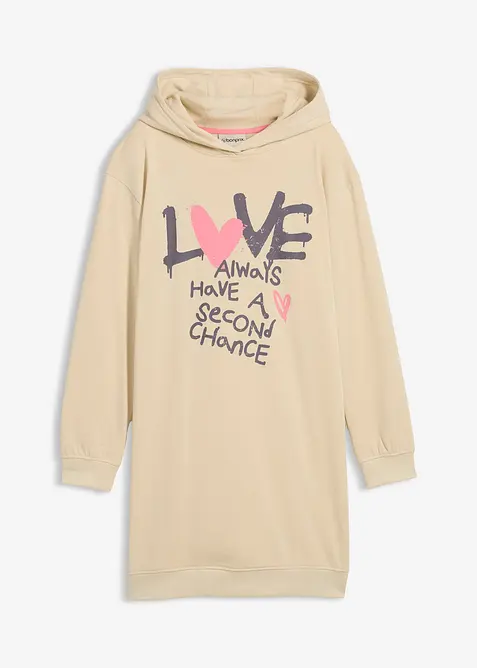 Sweatjurk met capuchon van biologisch katoen, bonprix