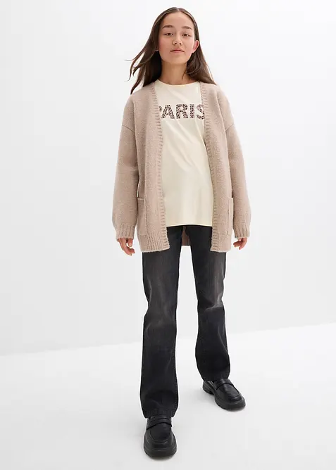 Bootcut meisjes jeans, mid waist, bonprix