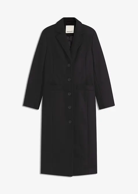 Lange jas in wollen look, bonprix