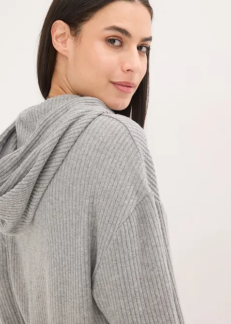 Loungewear huispak van soepele ribstof, oversized, bonprix