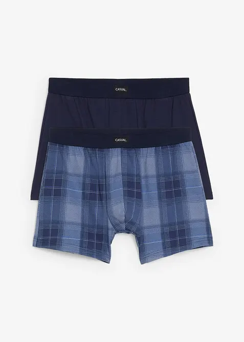Midi boxer met katoen, strak (set van 2), bonprix