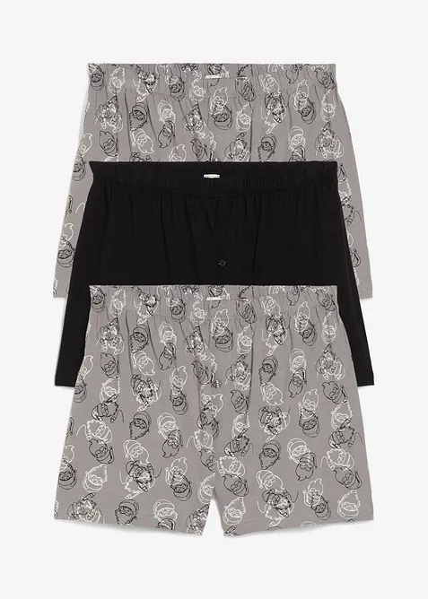 Wijde boxershorts van biologisch katoen (3-pack), bonprix