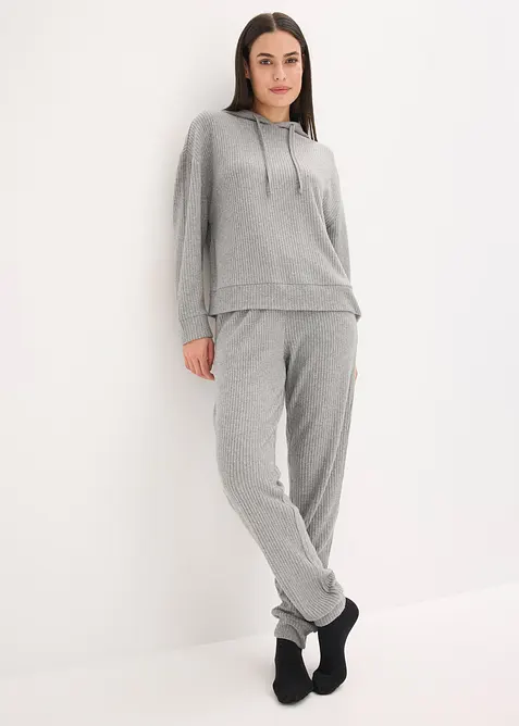 Loungewear huispak van soepele ribstof, oversized, bonprix
