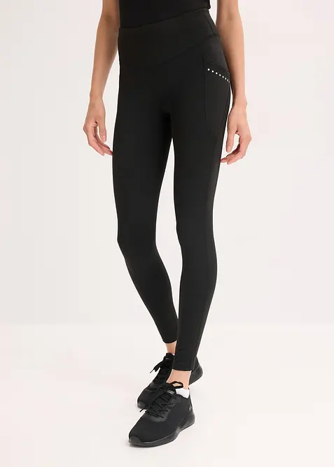 Thermo legging met reflecterende details en zakje voor smartphone, bonprix
