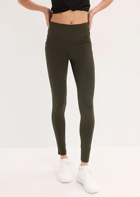 Thermo legging met reflecterende details en zakje voor smartphone, bonprix
