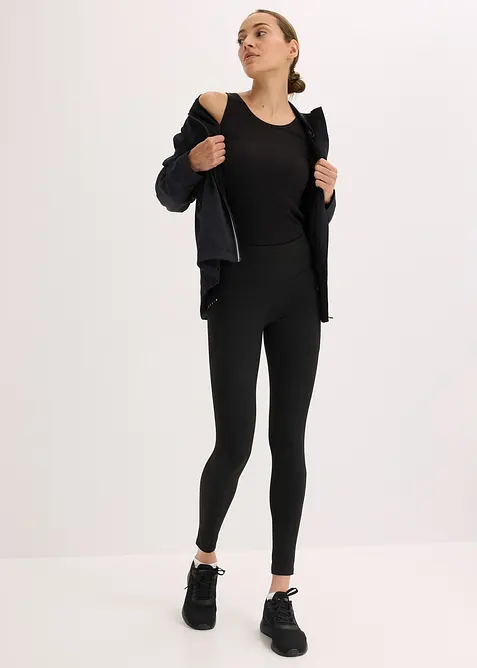 Thermo legging met reflecterende details en zakje voor smartphone, bonprix