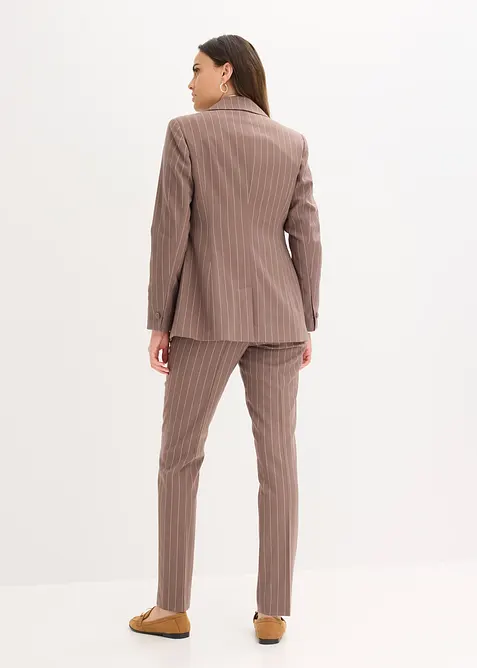 Damespak met krijtstrepen (2-dlg.), bonprix