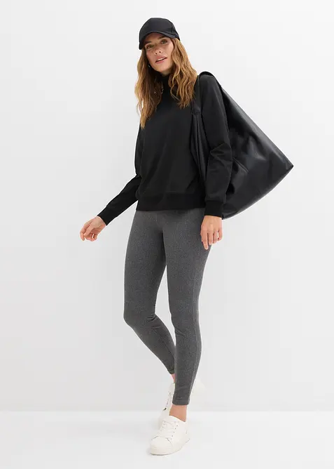 Warm thermoshirt van fleece met col, bonprix