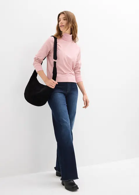 Warm thermoshirt van fleece met col, bonprix