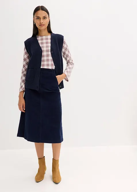 Corduroy midirok, bonprix