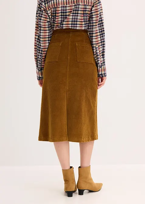 Corduroy midirok, bonprix