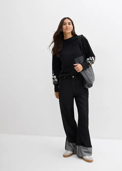 Sweater in een katoenmix, bonprix