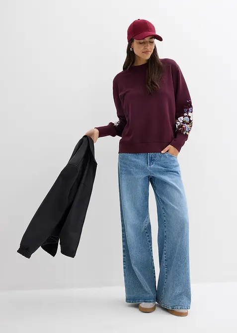 Sweater in een katoenmix, bonprix