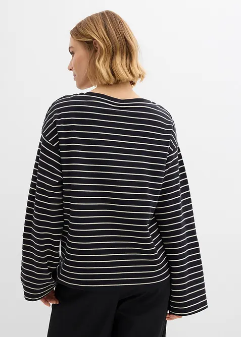 Oversized sweater van puur katoen, bonprix