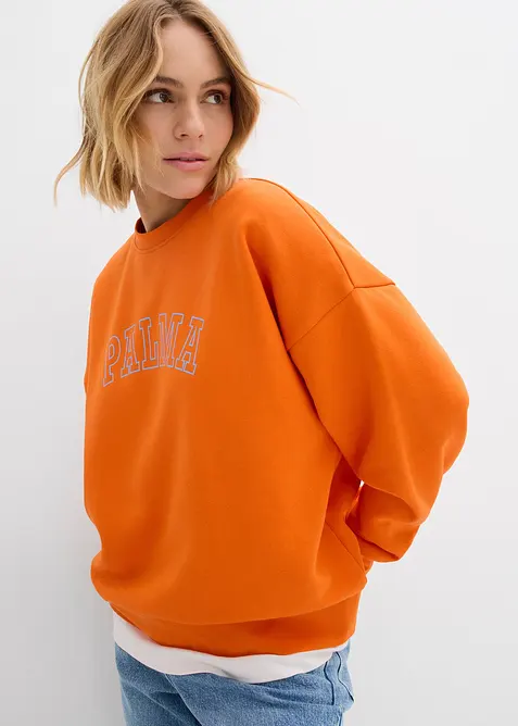 Oversized sweater van katoenmix, bonprix