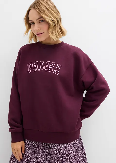 Oversized sweater van katoenmix, bonprix