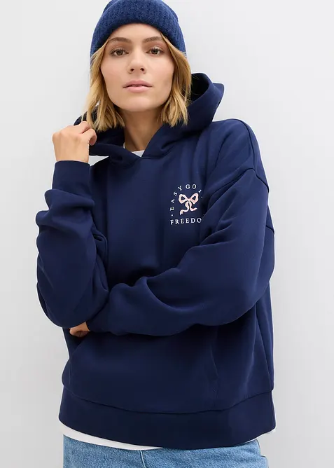 Oversized sweater in een katoenmix, bonprix