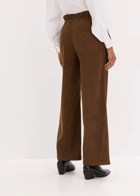 Corduroy broek met wijde pijpen, bonprix