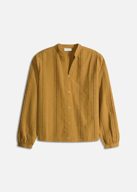 Blouse van katoen met details van kant, bonprix
