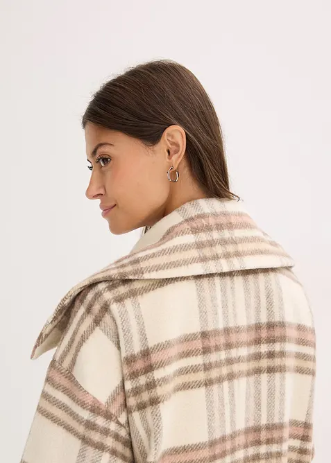 Lange oversized jas in een zachte wolmix, bonprix