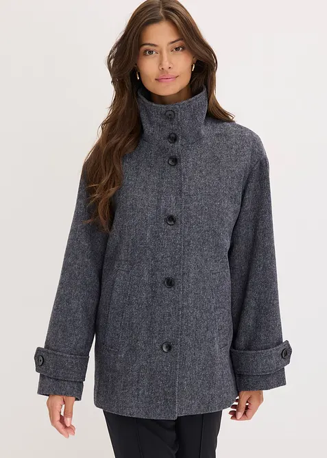 Lange peacoat in wol-look, bonprix