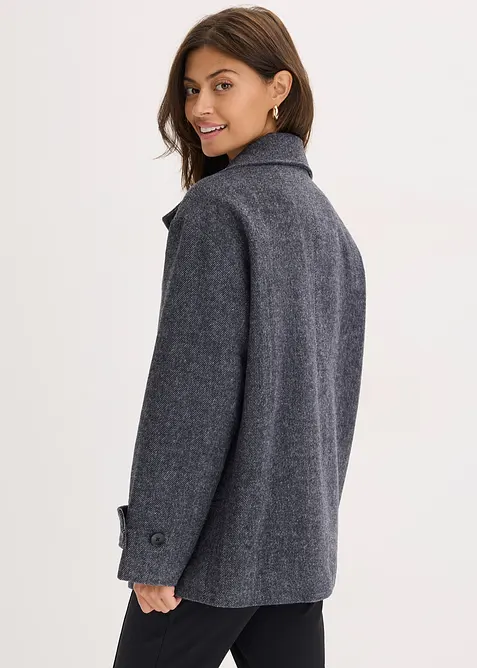 Lange peacoat in wol-look, bonprix