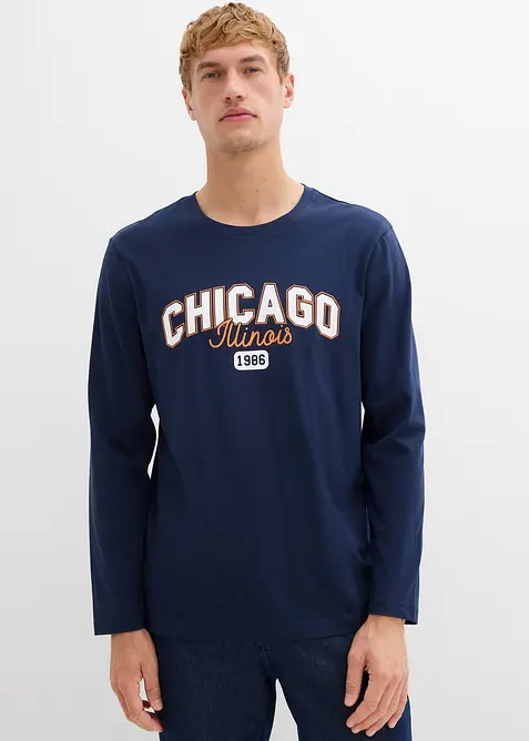 Longsleeve van biologisch katoen (set van 2), bonprix