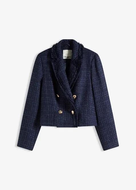 Bouclé blazer met decoratieve knopen, bonprix