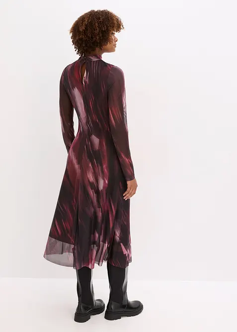 Midi jurk van zachte mesh, bonprix