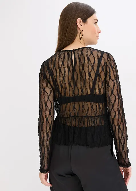 Longsleeve van kant, bonprix