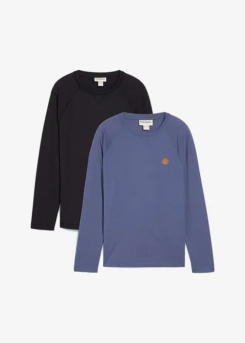 Longsleeve van biologisch katoen (set van 2), bonprix