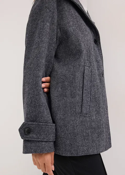 Lange peacoat in wol-look, bonprix