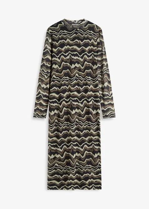 Midi jurk van zacht mesh, bonprix