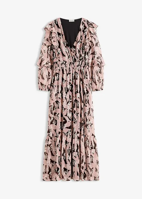 Jurk van chiffon met volants, bonprix