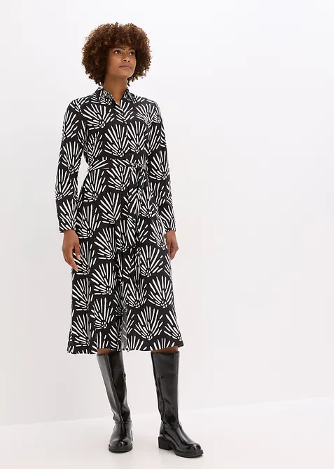 Midi jurk van soepele viscose, bonprix