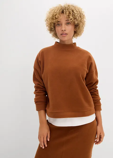 Fleece trui, bonprix