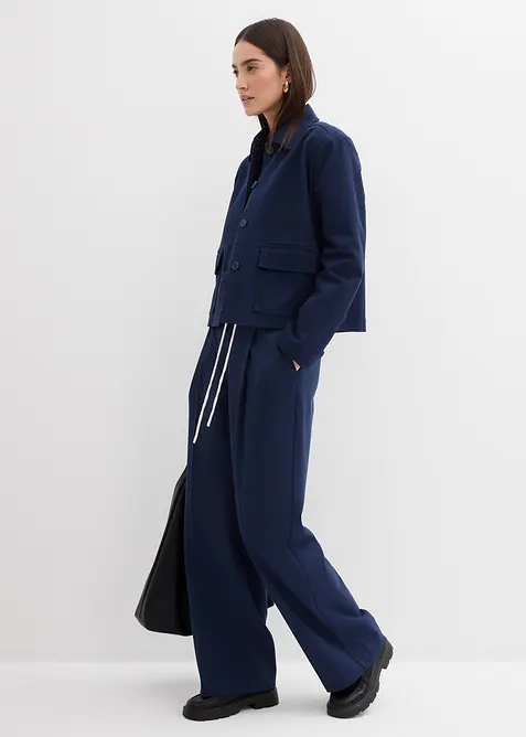 Wijde broek in een viscosemix, bonprix