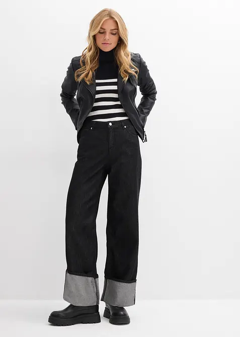 Baggy jeans mid waist, bonprix