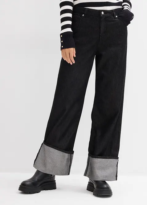 Baggy jeans mid waist, bonprix