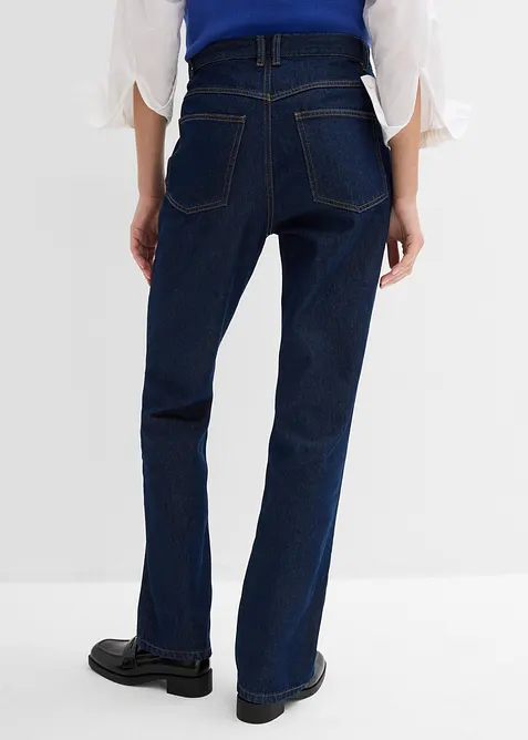 Long straight jeans van biologisch katoen, high waist, bonprix