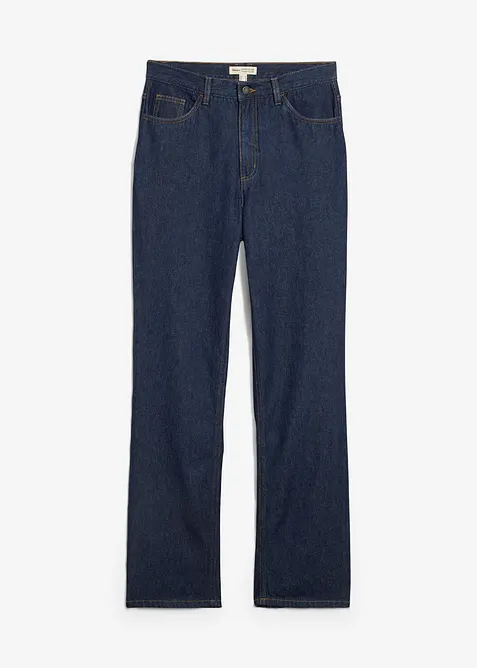 Long straight jeans van biologisch katoen, high waist, bonprix