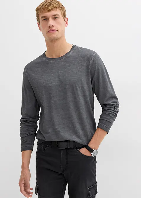 Longsleeve in gewassen look (set van 2), bonprix