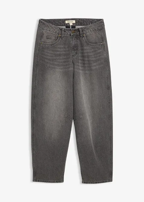 Barrel jeans mid waist, bonprix