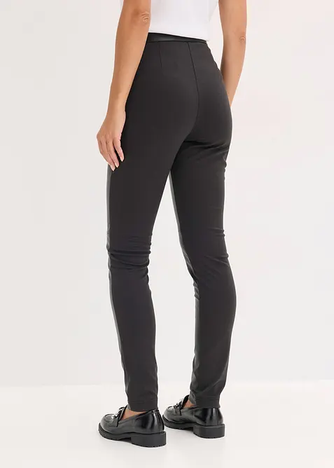 Imitatieleren broek in Punto di Roma mix, bonprix