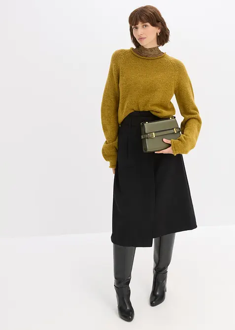 Midi rok van viscose-mix, bonprix