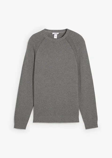 Fijngebreide trui van recyclebaar katoen, bonprix